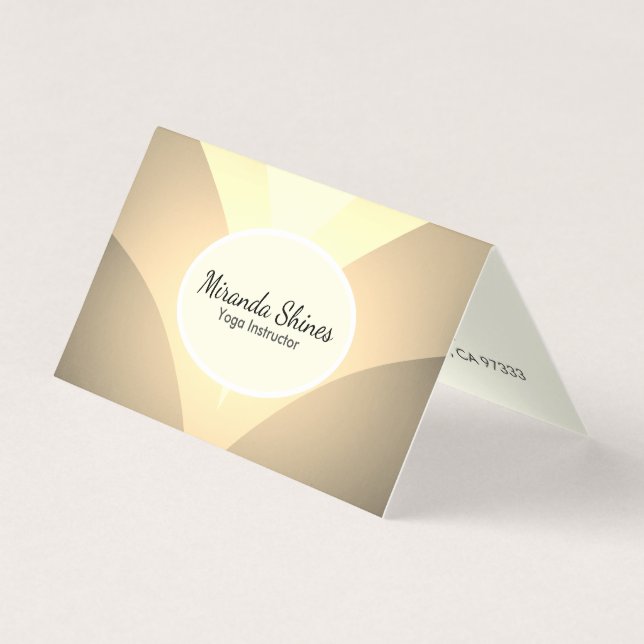 Cartão De Visita Flor de Lotus, Ouro lindo (Frente)