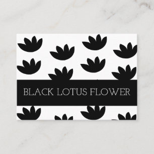 Cartão De Visita Flor de Lótus Preto