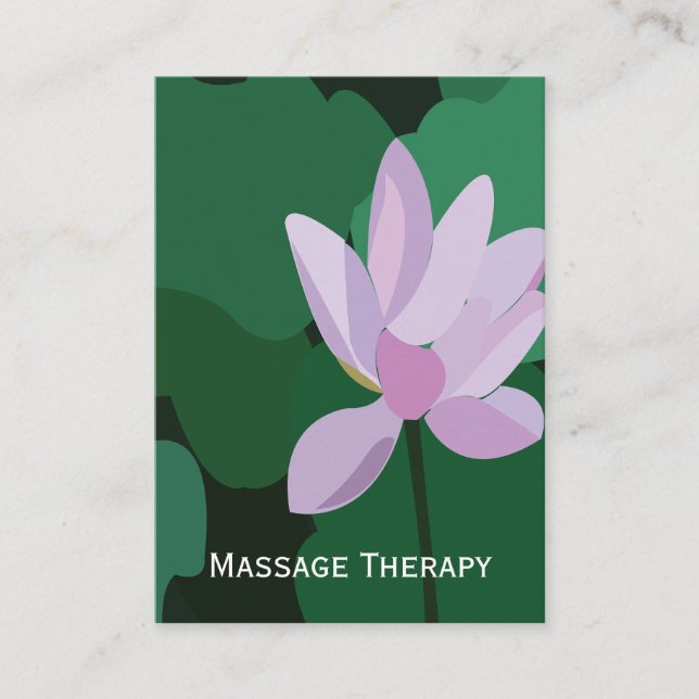 Cartão De Visita Flor de Lotus Rosa (Frente)