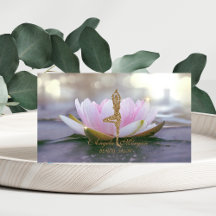 Flor de Lotus Rosa Elegante - Garota Yoga
