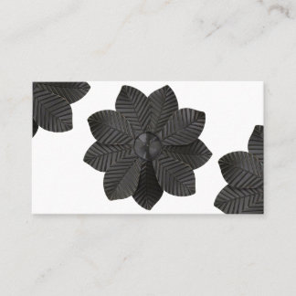 Cartão De Visita Flor de Matriz Preta 3D