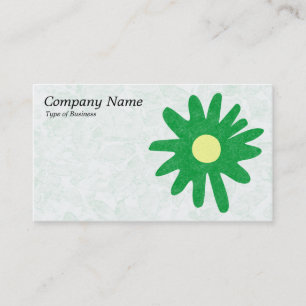Cartão De Visita Flor de Papel - Verde-Grama