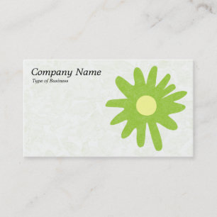 Cartão De Visita Flor de Papel - Verde marciano