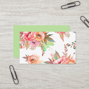 Cartão De Visita Flor de primavera