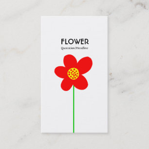 Cartão De Visita Flor de Tronco Longo IV - Branco