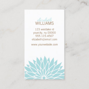 Cartão De Visita Flor do Aqua