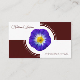 Cartão De Visita Flor florescente caligrafia avermelhada escura