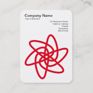 Cartão De Visita Flor Geométrico 05 - Preto em Branco