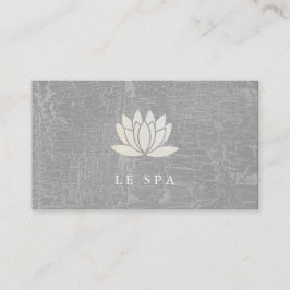 Cartão De Visita Flor Lotus / Cinzas marmoreadas