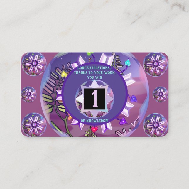 Cartão De Visita flor no deserto (Frente)