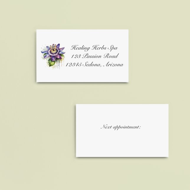 Cartão De Visita Flor Passivo Púrpura (Criador carregado)