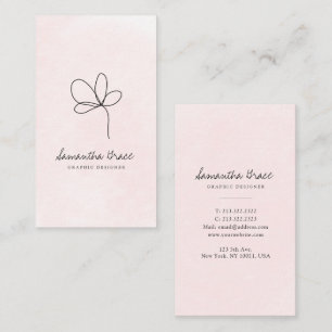 Cartão De Visita Flor rosa-d'água