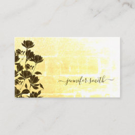 Cartão De Visita Flor Rustic Floral Autumn Boho Bohemian Chic Flowe