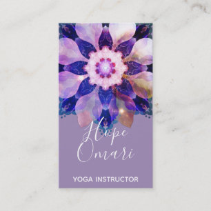 Cartão De Visita Floração da Luz Interior Mandala