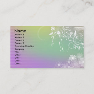 Cartão de visita floral