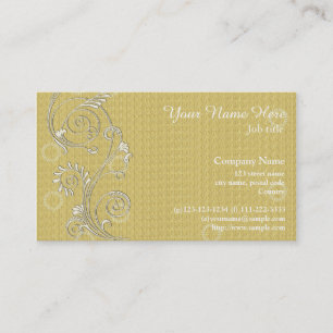 Cartão de visita floral amarelo elegante
