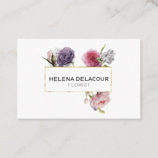 Cartão De Visita Floral bonito do ★