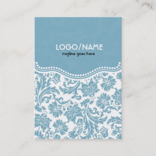 Cartão De Visita Floral branco Pastel do vintage de Blu&
