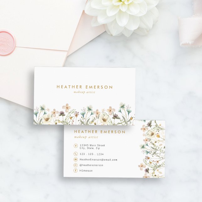 Cartão de Visita Floral Chic (Criador carregado)