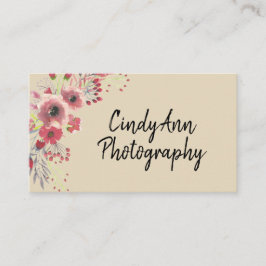 Cartão de visita floral da fotografia
