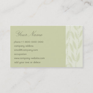 Cartão de visita floral da videira