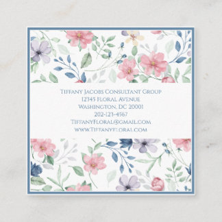 Cartão de visita Floral de Flor Selvagem
