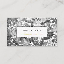 Floral de Preto, Branco e Dourado