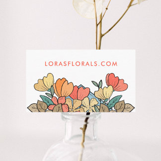 Cartão De Visita Floral Designer Florist Bonito