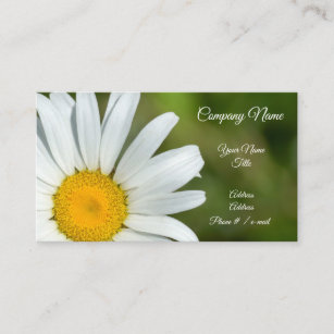 Cartão de visita floral deslocado da margarida