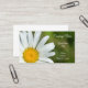 Cartão de visita floral deslocado da margarida (Frente/Verso In Situ)