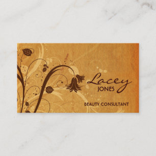 Cartão de visita floral do Grunge