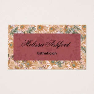 Cartão de Visita Floral Elegante