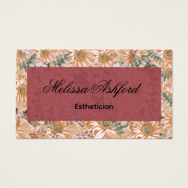 Cartão de Visita Floral Elegante (Frente)