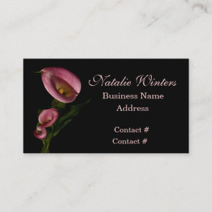 Cartão de visita floral elegante