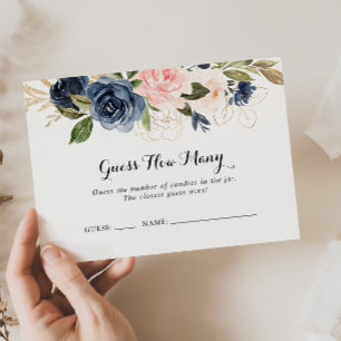 Cartão De Visita Floral Elegante De Inverno Adivinha Quantos Cartã