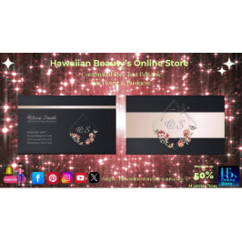 Cartão de visita Floral Elegante Personalizável 10