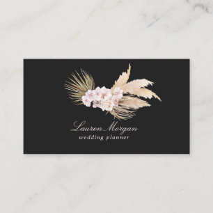 cartão de visita floral elegante tropical minimal