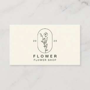 Cartão De Visita Floral Florista Girly Flower Elegante
