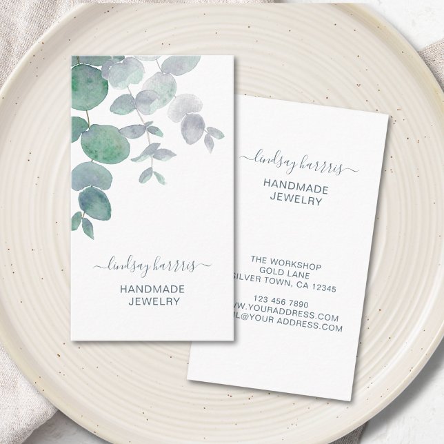 Cartão De Visita Floral Jeweler (Criador carregado)