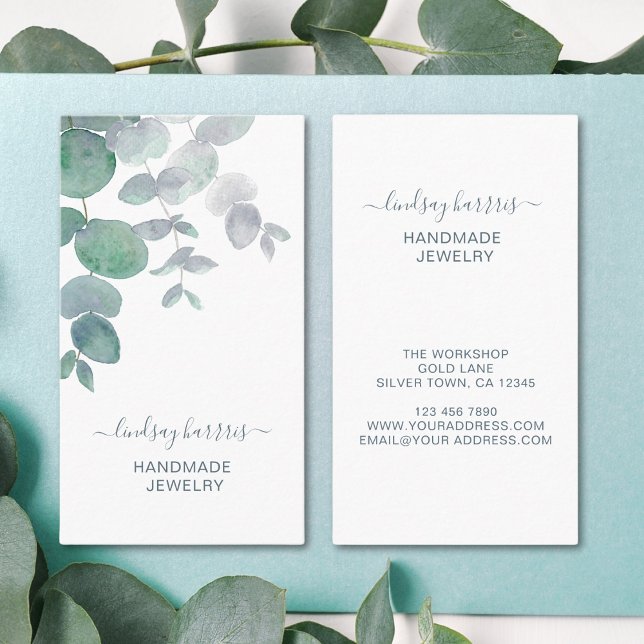 Cartão De Visita Floral Jeweler (Criador carregado)