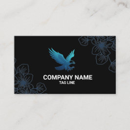 Cartão De Visita Floral Line Art Black Business Card for Boutique
