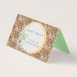 Cartão De Visita Floral Moderno Elegante