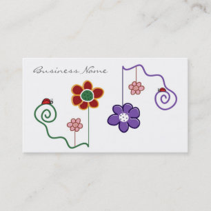Cartão de visita floral na moda