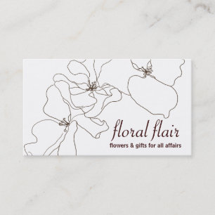 Cartão de visita floral ou da loja de lembranças
