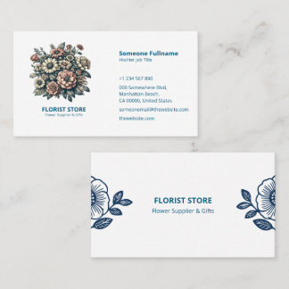 Cartão de visita Floral para Floristas e Compro Pe