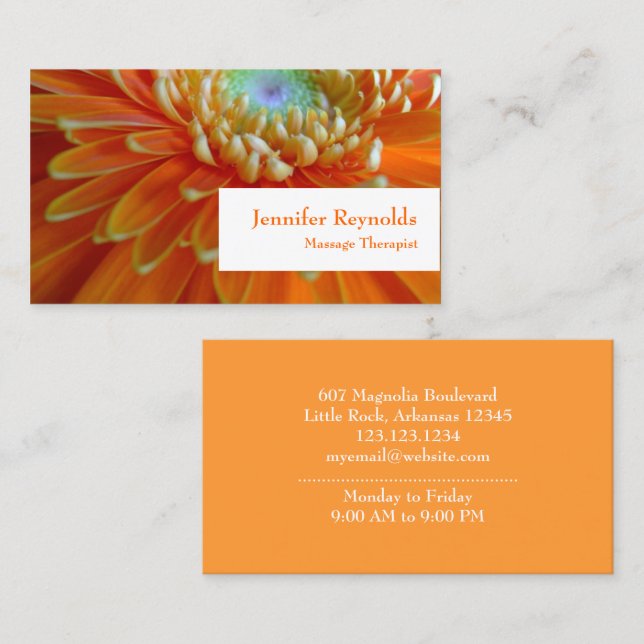 Cartão De Visita Floral Pessoal (Frente/Verso)