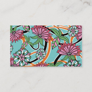 Cartão De Visita Floral retro