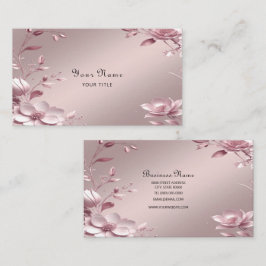 Cartão de Visita Floral Rosa Delicado
