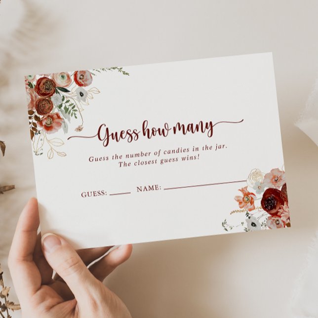 Cartão De Visita Floral Russo Dourado Adivinha Quantas Cartas De Jo (Criador carregado)