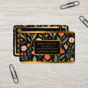 Cartão De Visita Floral Vintage - Bela Coleção de Trendências